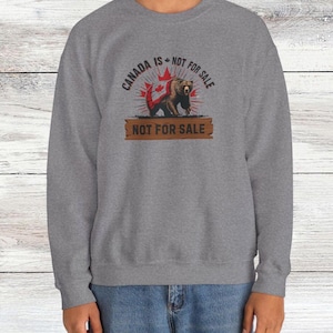Canada is Not For Sale Sweatshirt, Elbows Up Canada T-Shirt, Proud Canadian Sweater, Proud Canadian Hockey Pullover, Patriotic Canadian Gift