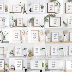 25 Frame Mockup Bundle: Modern Styled Stock Photos (Digital Download)