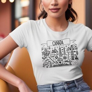 Canadian Doodle T-Shirt: True North Strong and Free Unisex Tee