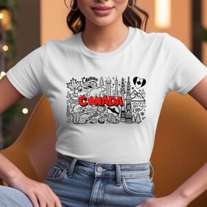 Canadian Doodle T-Shirt: True North Strong and Free Unisex Tee