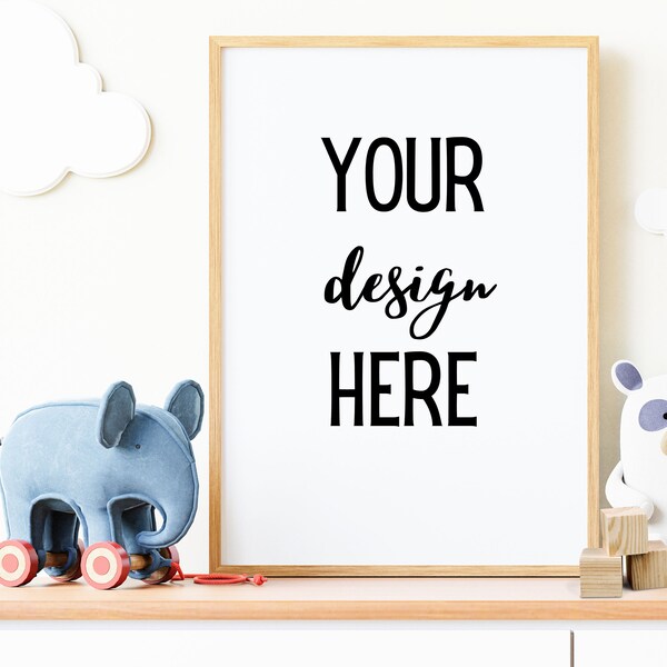 Kids Frame Mockup Kids Room  Mockup Frame, Frame Mock Up, Nursery Mockup Interior Mockup Wall Art Mockup, Styled Mockup JPG Digital Download