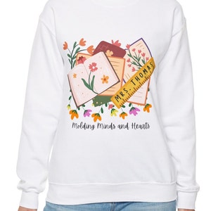 Gepersonaliseerde bloemensweater voor leraar: gepersonaliseerd cadeau voor leraar
