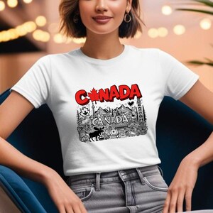 Canadian Doodle T-Shirt: True North Strong and Free Unisex Tee