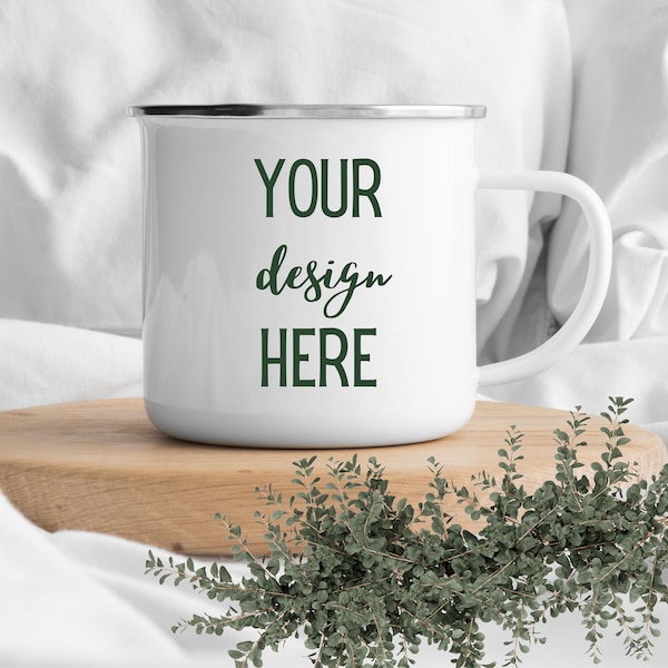 Enamel Mug Mockup Enamel Cup Mockup Styled Photography Camper Mug Mockup Camp Mug Mockup  Bachelorette Gift Mockup JPG Digital Download