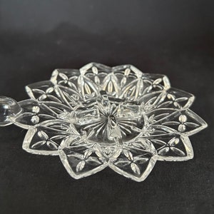 Federal Glass Petal Candle Holder