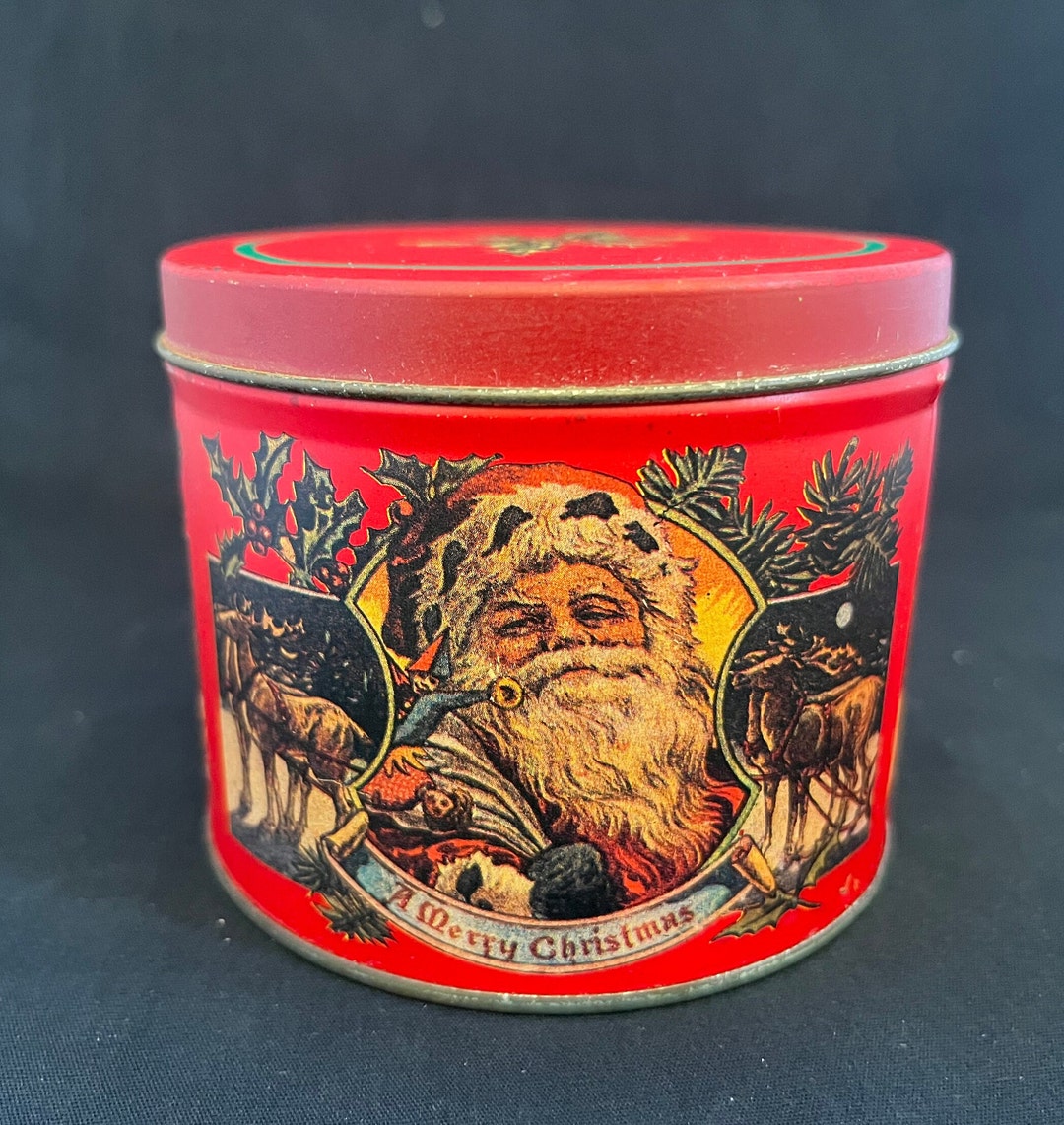 Christmas Candle in Tin. Vintage Towle Co Etsy
