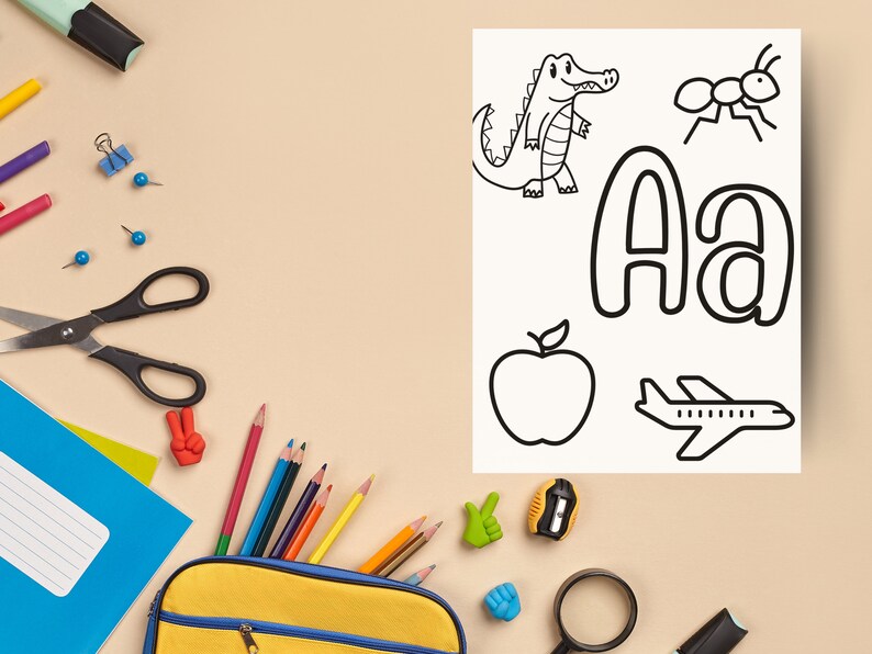 Printable Alphabet Coloring Pages Abcs Learning Coloring Sheets for ...