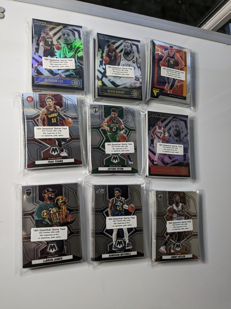 NEW NBA Basketball Card Collection Starter Mystery Packs Etsy