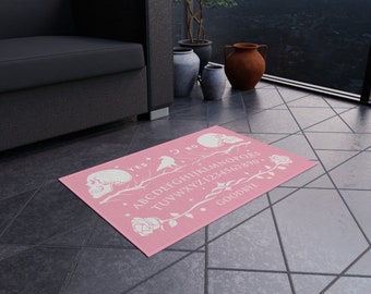 Spirit Board Rug, Pink Halloween Rug, Halloween Outdoor Rug, Halloween Outdoor Mat, Halloween Rug, Pink Spirit Board, Goth Rug, Gothic Rug