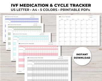 IVF Medication Tracker, Minimalist IVF Tracker, Printable Medication Tracker, IVF Tracker, Digital ivf Planner, ivf Organizer, ivf Journal