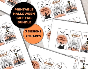 Halloween Tags druckbar, Halloween Leckerei Tags druckbar, druckbare Halloween Tags, Halloween digitale Tags, Halloween Leckerei Tags