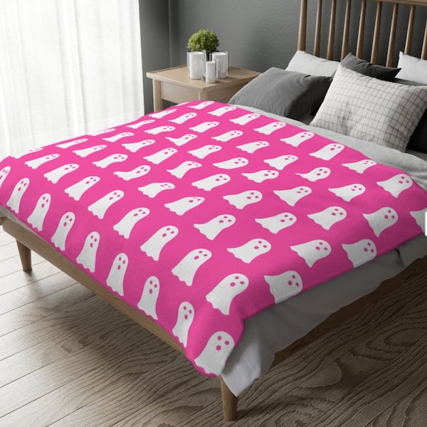 Pink Ghost Blanket Etsy