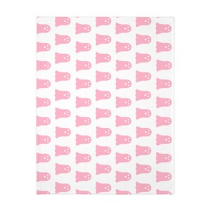 Reversible Pink Ghost Blanket, Pastel Pink Ghost Blanket, Pink Ghost, Halloween Throw, Ghost Throw, Ghost Blanket Throw, Halloween Blanket image 6