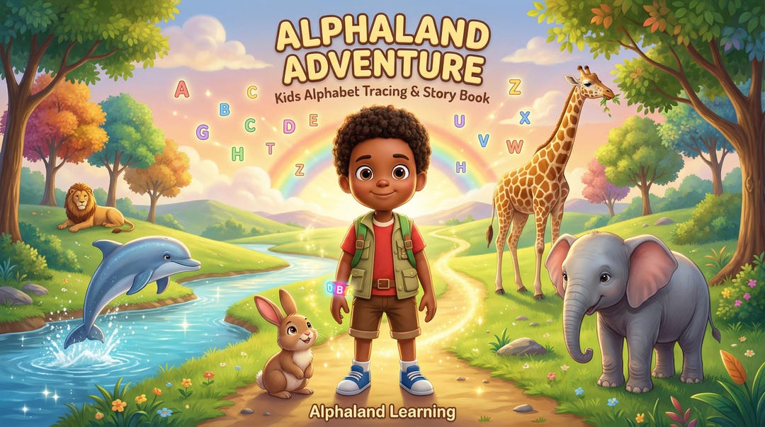 Alphalanda Animal Coloring & Alphabet Tracing Book for Kids | ABC Preschool ...