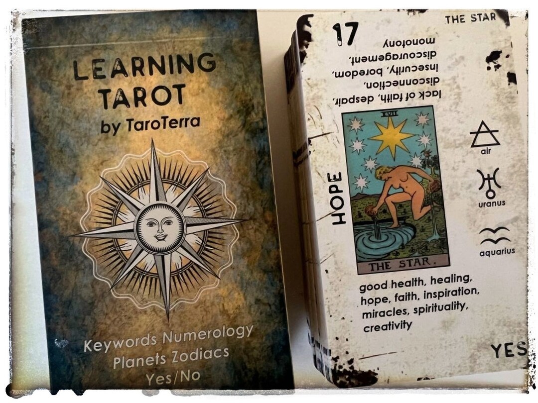 Tarot Deck Vintage With Meaning on Tarot Cards. Learn Tarot Reading