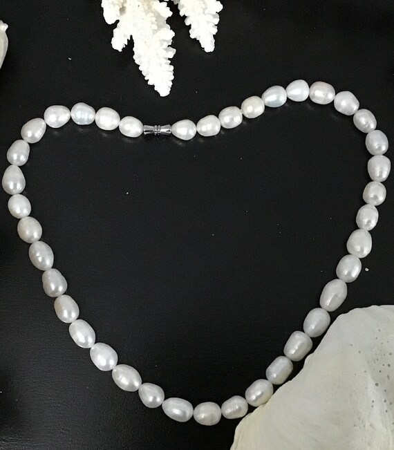 Collier Ancien Perles D'eau Douce Véritable - Occasion, Pièce Vintage Unique