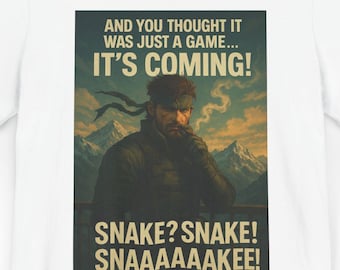 Camiseta unissex com aviso do Metal Gear, camiseta gamer