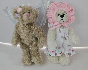 Ty Attic Treasures 1993 Rafaella And Rosalie Teddy Bear Plush Stuffed Animal Toy