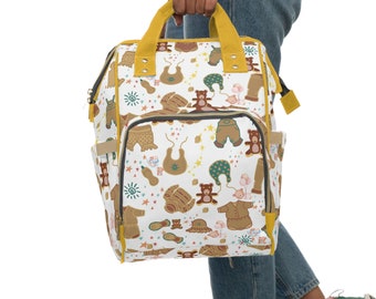 Bolsa de pañales para bebé momia, mochila multifuncional para pañales, mochila de regalo para baby shower.