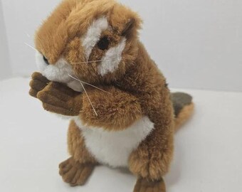 Sound Prints 1995 Chipmunk Plush Squirrel Stuffed Animal Toy Vintage