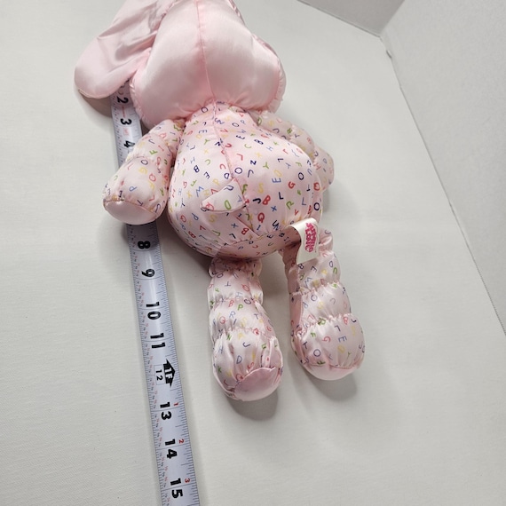 Commonwealth Jumbo Love Pink Elephant Plush Nylon Abc's Print