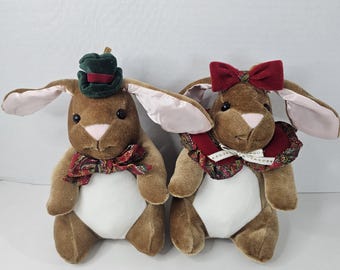 Toys R Us 1985 Rabbit Ears Plush Pair Bunnies Stuffed Animal Toy Commonwealth