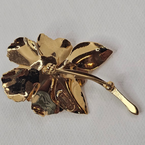 Monet Bloom Rose Brooch Gold Tone Figural Flower Pin - Etsy
