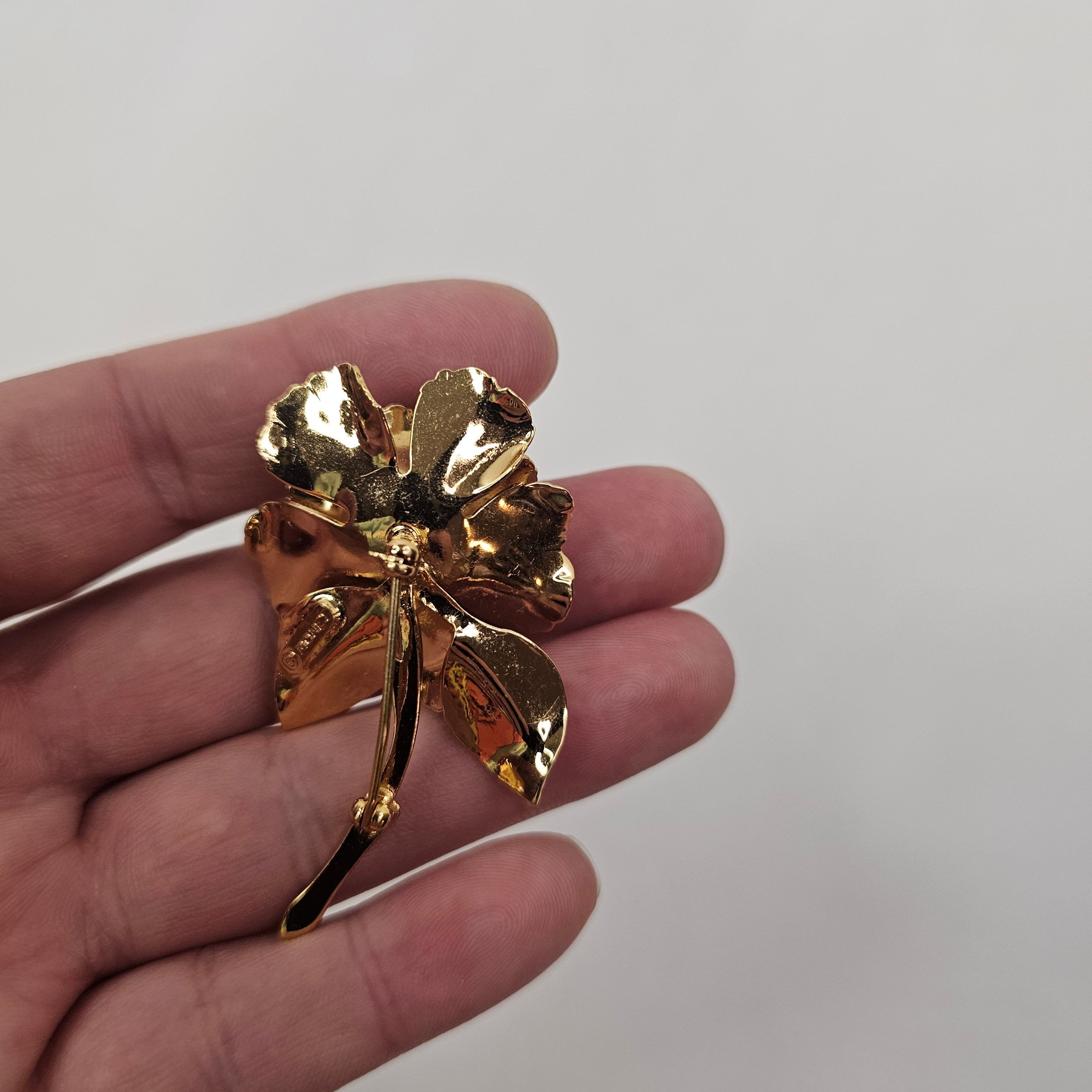 Monet Bloom Rose Brooch Gold Tone Figural Flower Pin - Etsy