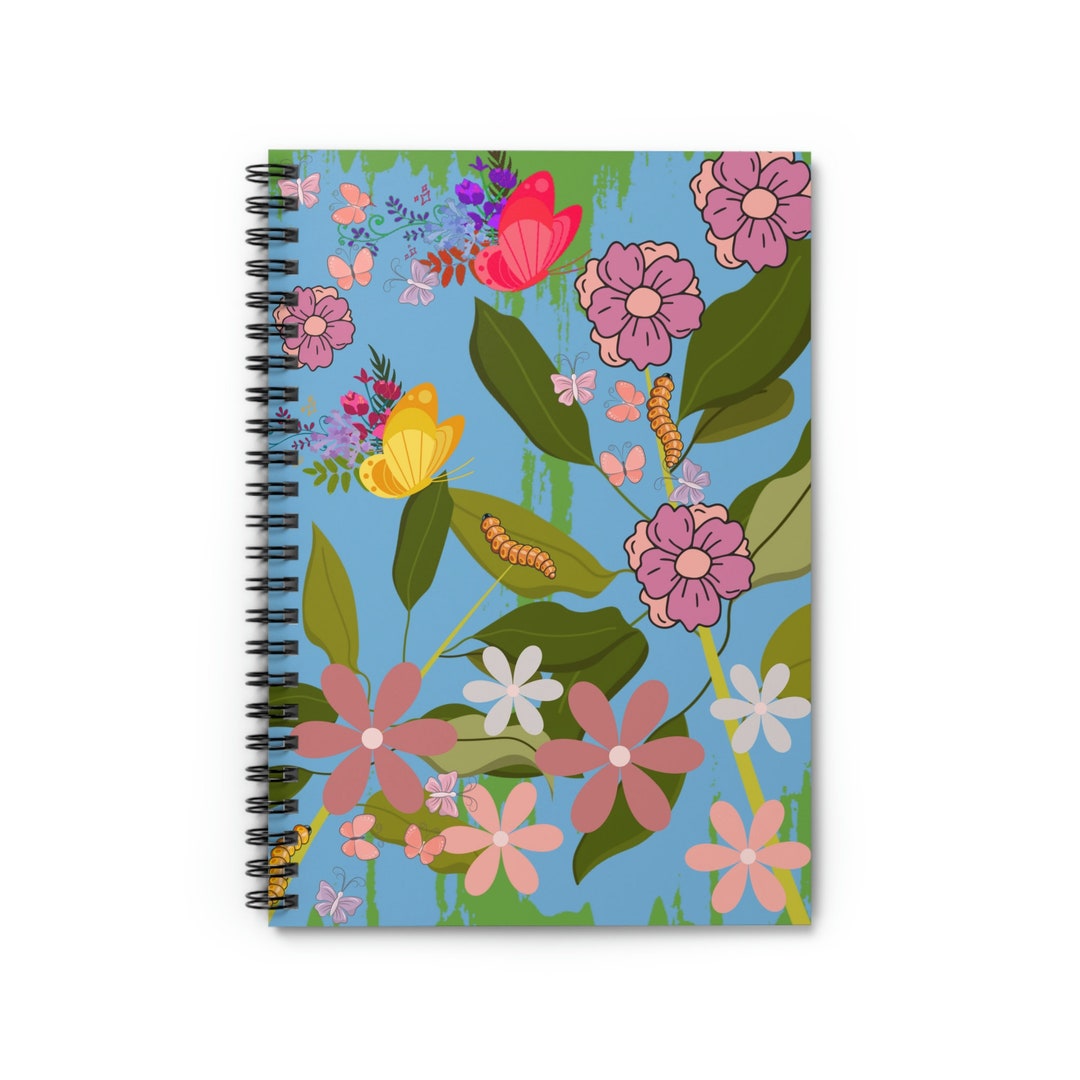 Floral School Notes Notebook, Inspirational Gift Notebook, Spiral ...