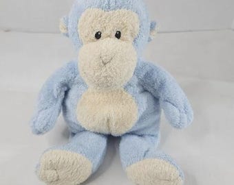 Ty 2006 Baby Dangles Monkey Plush Blue Sewn Eyes TyLux Stuffed Animal Toy Lovey