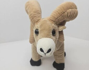 Wishpets Ramsey Ram Plush Tan Mountain Goat Stuffed Animal Toy 2005