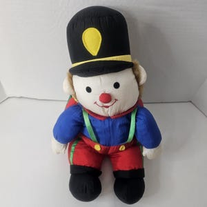 Anima Co Soldier Plush Primary Colors Parachute Nutcracker Boy Stuffed Toy Vintage Collectible Approx. 16 Inch