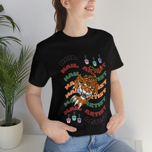 Camiseta de artista de uñas, regalo para técnico de uñas, camiseta de técnico de uñas, camiseta de regalo para manicurista, camiseta de manga corta de jersey unisex