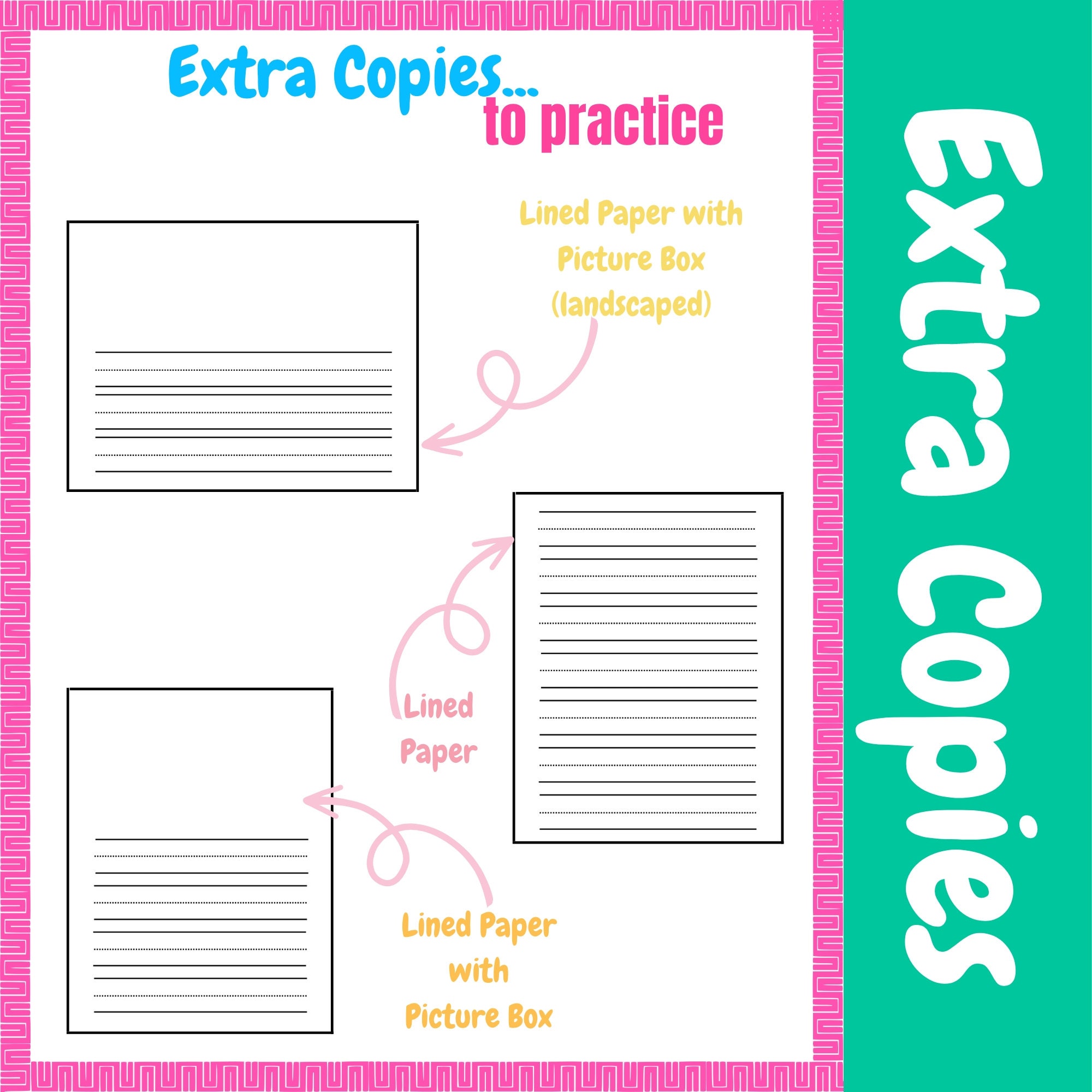 Coloring Printable Handwriting Worksheets Kindergarten Practice