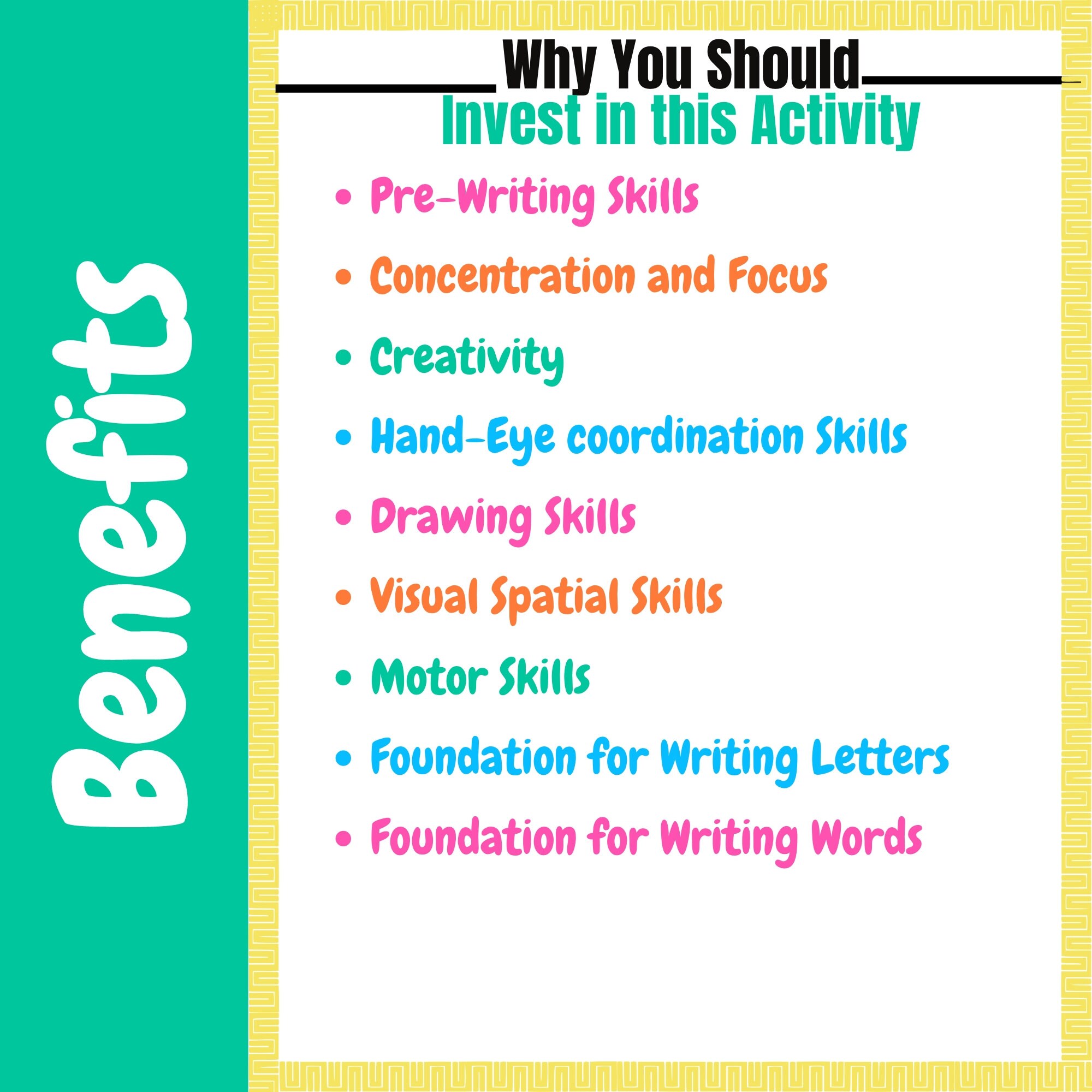 Coloring Printable Handwriting Worksheets Kindergarten Practice ...