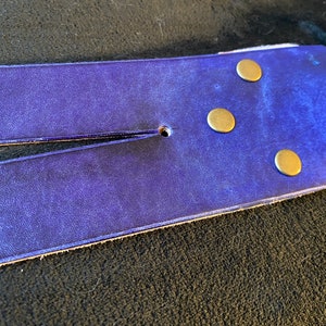 Viper&#39;s Tongue - Blue/Purple Leather Paddle
