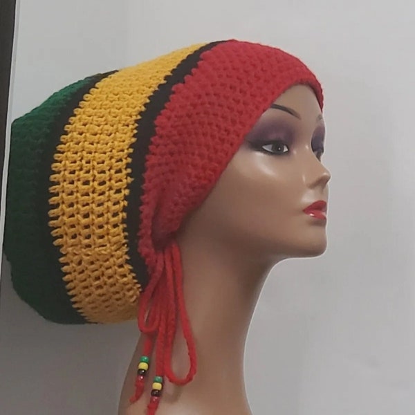 Crochet tam beanie dreadlocks reggae hat
