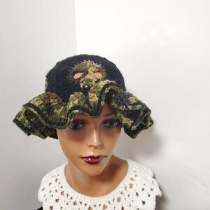 Halloween Crochet skull bucket hat