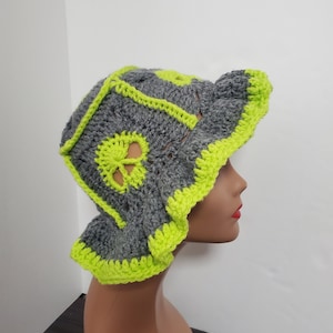 Halloween Crochet skull bucket hat