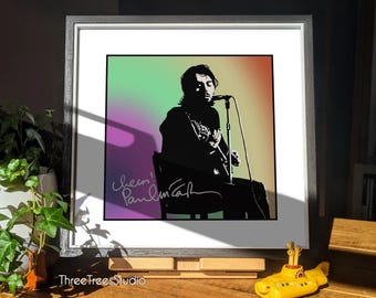 Paul McCartney - Get Back - Impresión artística - 20 x 20 cm (8 x 8 pulgadas)