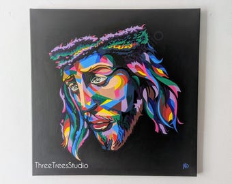 Acrílico original sobre lienzo 50 x 50 cm - 'Luz dividida'