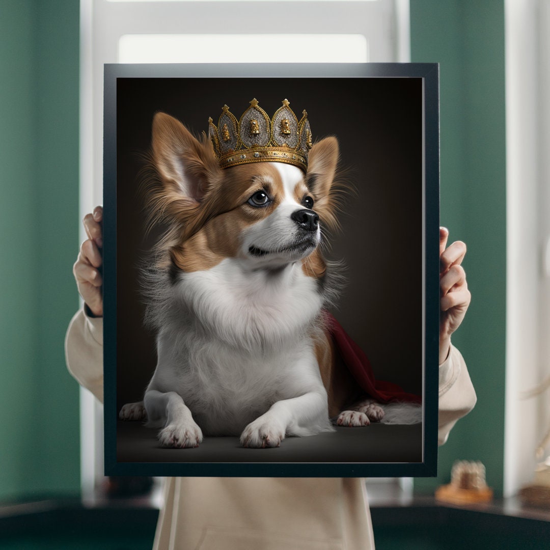 Royal Canine Portraits, élégance royale, Royal Dog, ensemble de 8 tirages d'art aquarelle