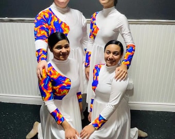 Fire/Water of God Praise dance Dress