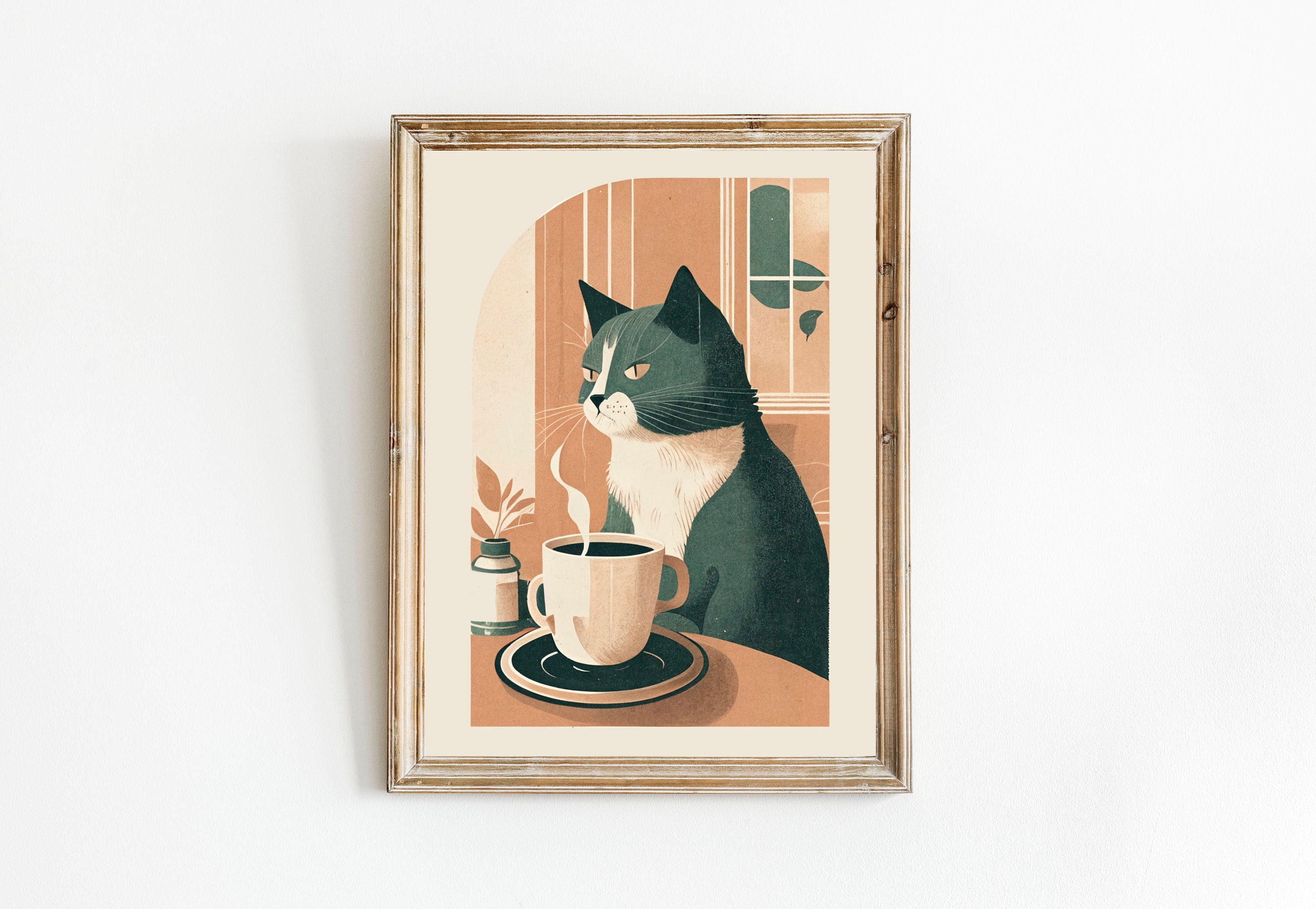 Coffee poster cat