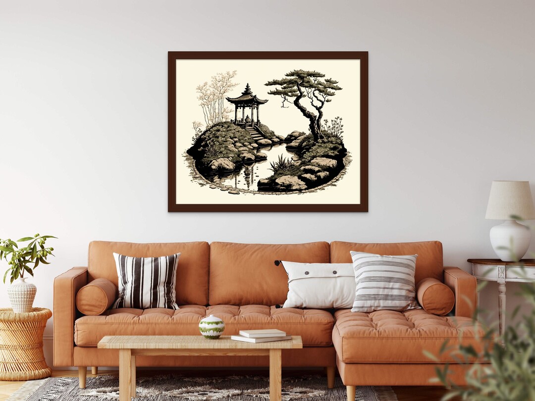 Japanese Zen Garden Wall Art PRINTABLE Wall Art Digital Etsy