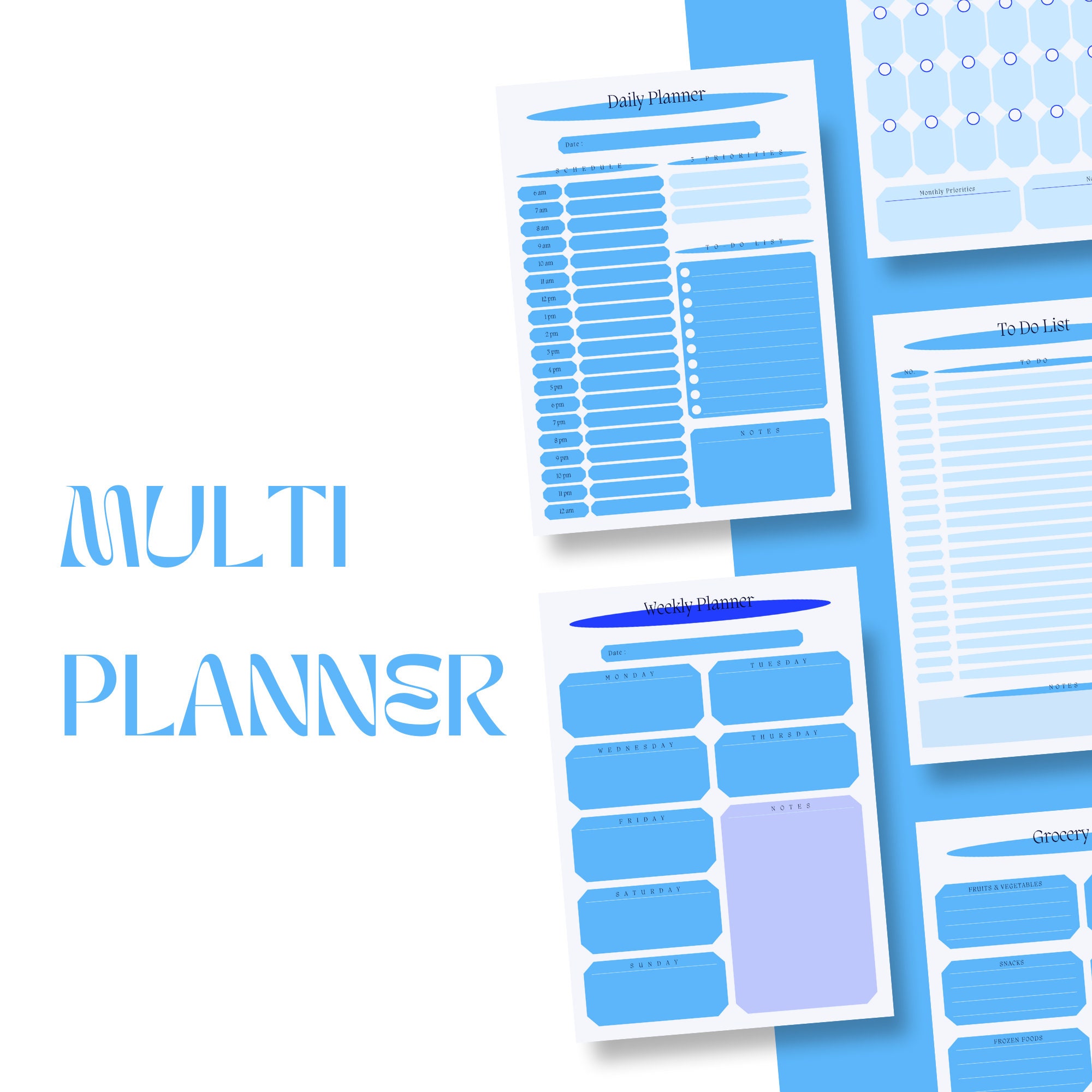 Editable Multi Pages Planner, Printable Wellness Planner, Daily Health ...