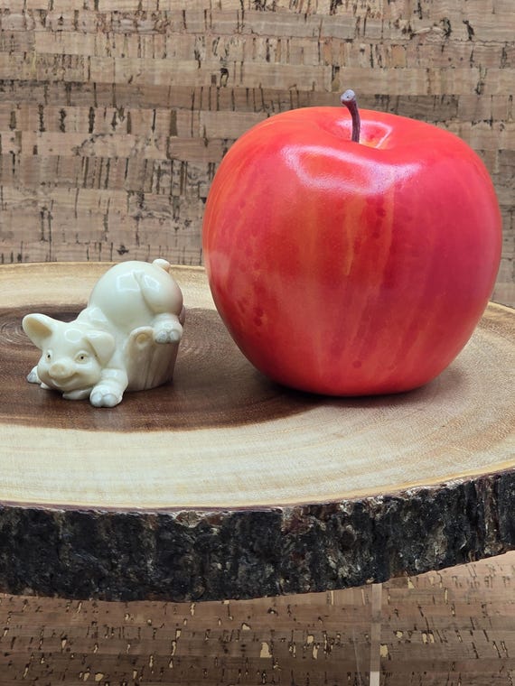 ヴィンテージ根付風バケツ入り豚 - ミニチュア置物 - Etsy 日本