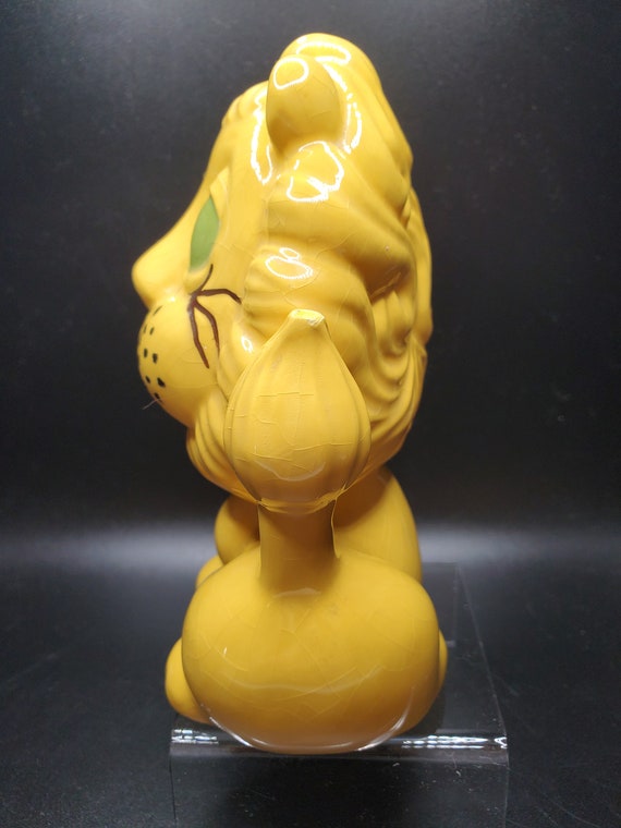 ライオンの陶器彫刻 ヴィンテージ陶器製ライオン像：1970年代の漫画風装飾 - Etsy 日本