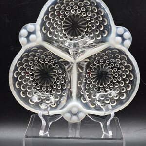 Vintage Anchor Hocking Moonstone Hobnail Divided Dish – Trinket Dish, Relish Dish, Candy Dish