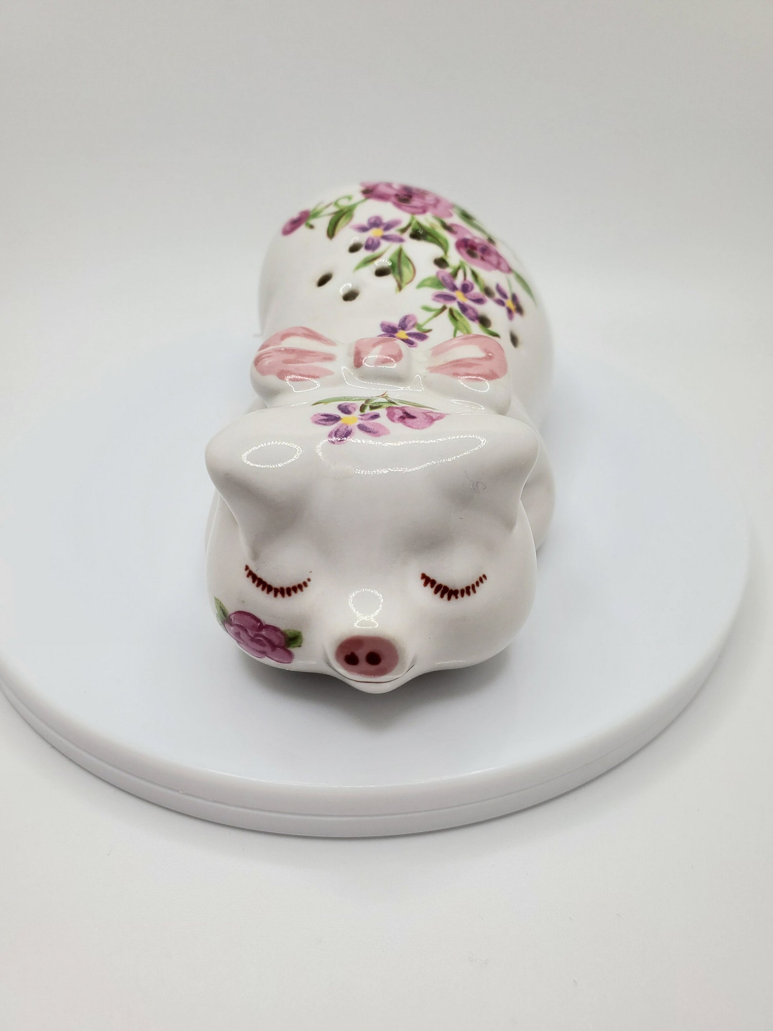 Vintage Avon 1978 Ceramic Pig Pomander - Floral Flower Decoration ...
